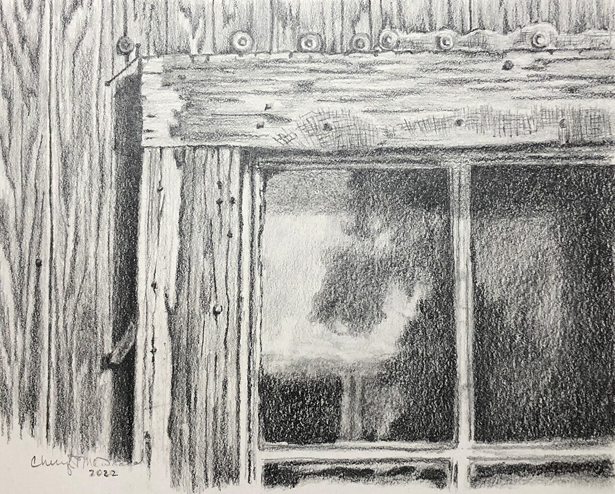 Window of Opportunity is a graphite pencil drawing by Cheryl McDonald